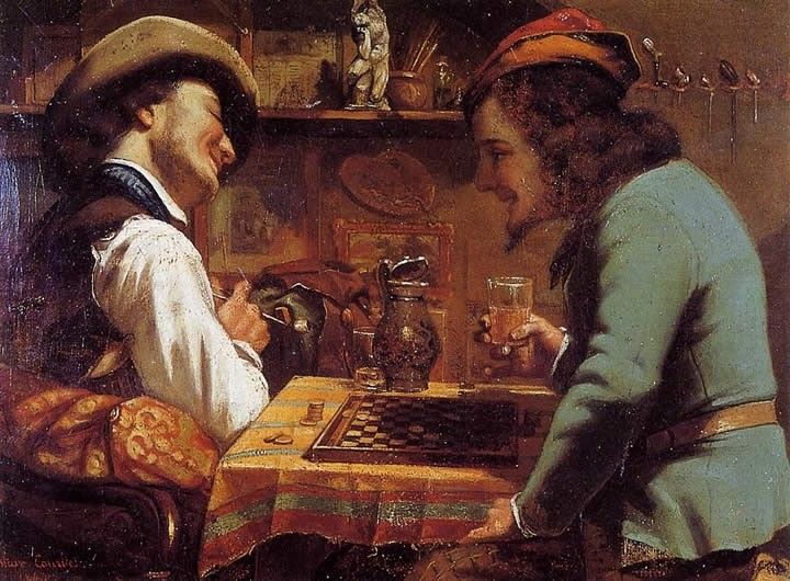 Gustave Courbet The Draughts Players